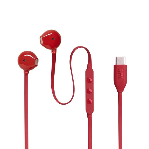 JBL 305C | USB-C Wired Earbuds in Red