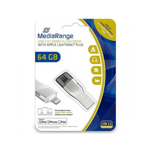 MediaRange 64GB | 3.0 Flash Drive w/ Lightning Plug