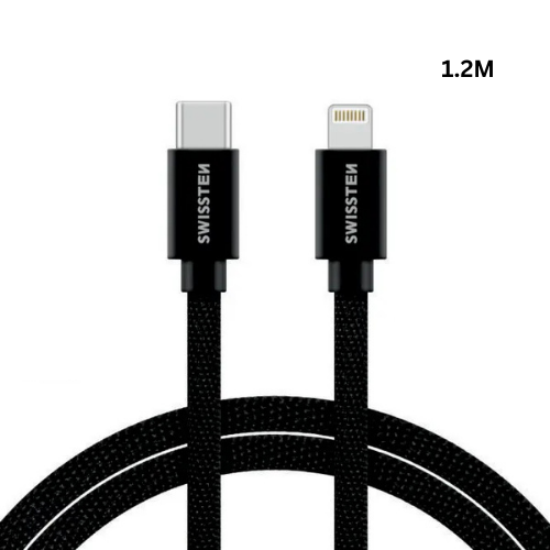 Swissten 1.2 M USB-C To Lightning | Charging & Data Cable