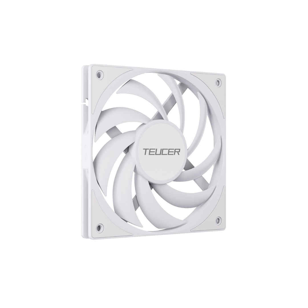 Ultra-Quiet 120mm Slim PC Case Fan with PWM | White