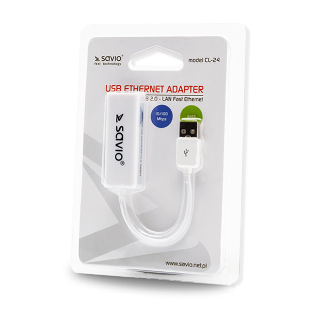 Savio USB2.0 10/100Mbps Ethernet Adapter