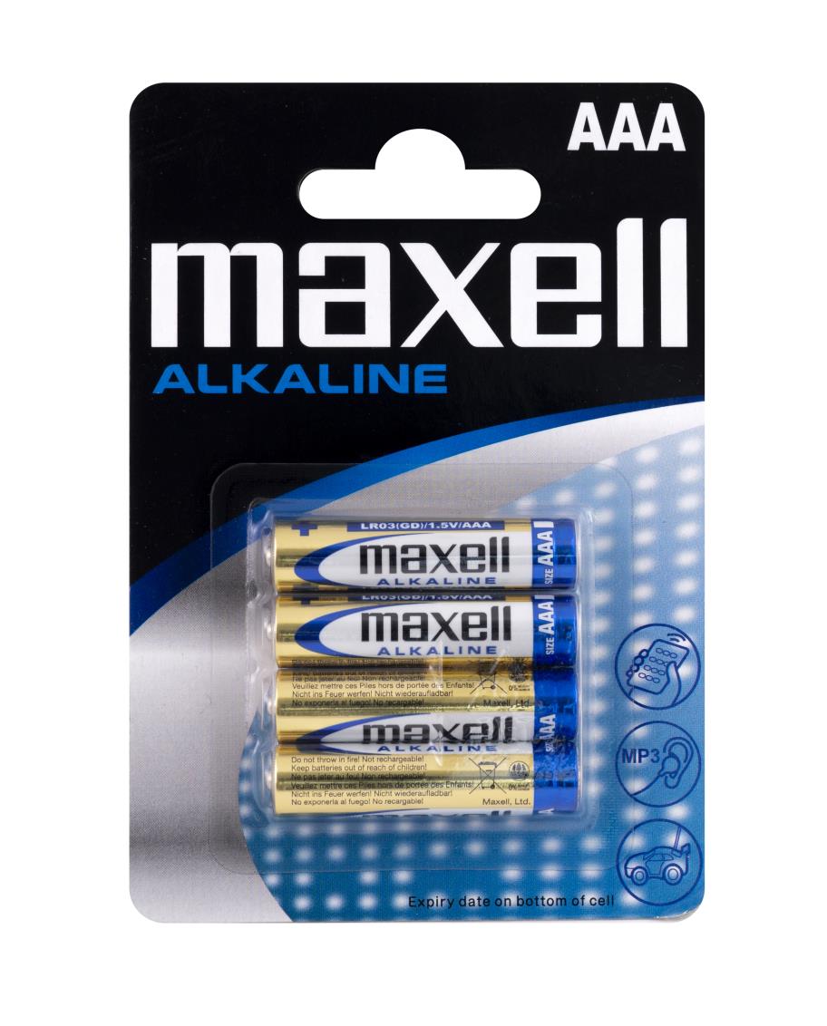 Maxell Batteries Alkaline AAA - Pack of 4